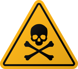 Warning Sign Skeleton Skeleton & Skull Stickers | Free Shipping