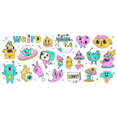 Skull And Groovy Sticker Sheet