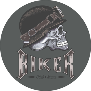 Skull Biker Helmet Sticker