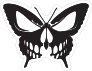 Skull Butterfly Sticker