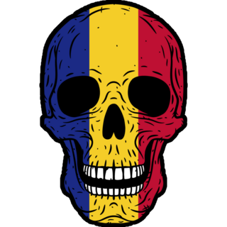 Skull Chad Flag Sticker