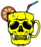 Skull Cup Cocktail Sticker