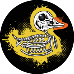 Skull Duck Halloween Sticker