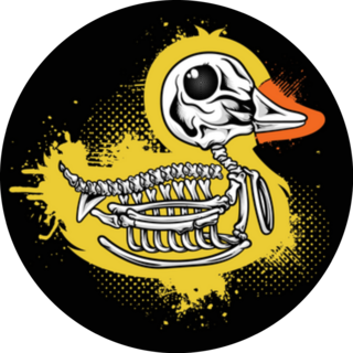 Skull Duck Halloween Sticker