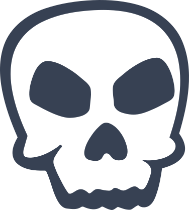Skull Outline Sticker
