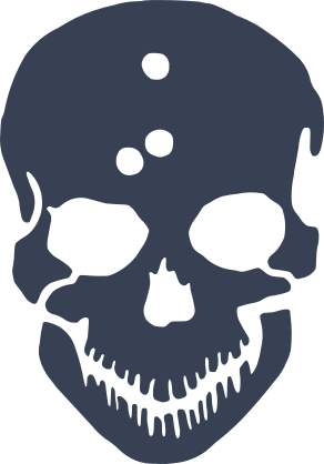 Skull Skeleton With Bullet Holes Sticker