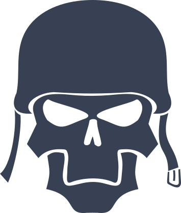 Skull With Helmet Sticker