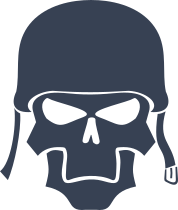 Skull With Helmet Sticker