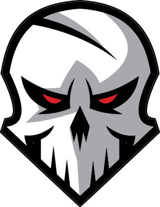 Skull With Red Eyes Sticker