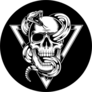 Skull With Snake Illustration Sticker