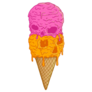 Skulls Ice Cream Sugar Cone Sticker