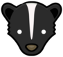Skunk Head Hand Drawn Icon Sticker