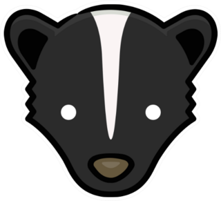 Skunk Head Hand Drawn Icon Sticker
