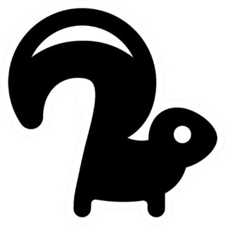 Skunk Icon Cartoon Sticker