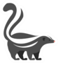 Skunk Illustration Sticker
