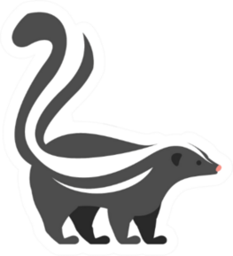 Skunk Illustration Sticker