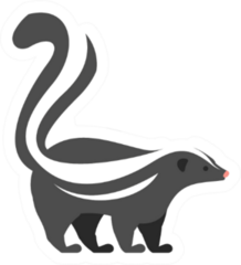 Skunk Illustration Sticker