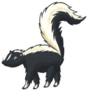 Skunk Isolated American Mammal Sticker
