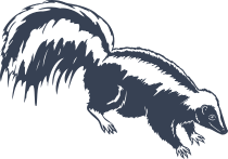 Skunk Smiling Sticker