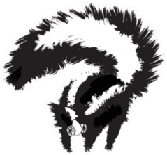 Skunk Wearing A Respirator Mask Sticker