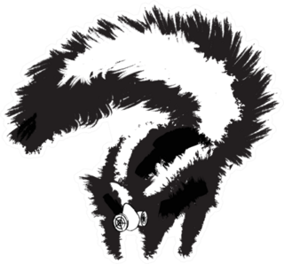 Skunk Wearing A Respirator Mask Sticker