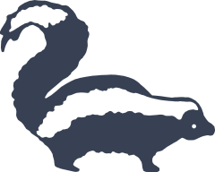 Skunk With Tail Up Sticker