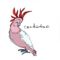 Sky Bird Cockatoo In A Wildlife With Lettering Sticker