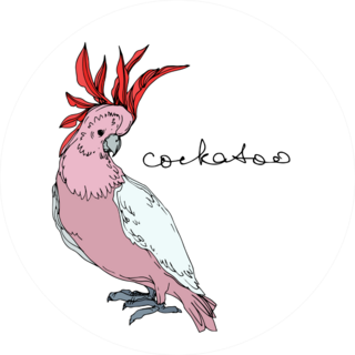 Sky Bird Cockatoo In A Wildlife With Lettering Sticker