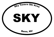 Sky Tavern Ski Area Oval Sticker
