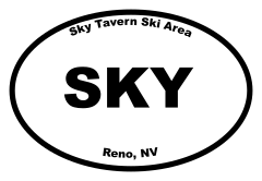 Sky Tavern Ski Area Oval Sticker