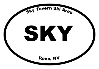 Sky Tavern Ski Area Oval Sticker
