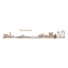 Skyline Of Porto, Portugal Hand Drawn Sketch Sticker
