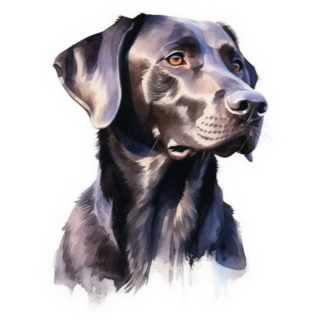 Sleek Black Lab Sticker