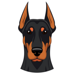 Sleek Doberman Sticker