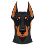 Sleek Doberman Sticker