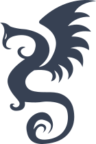 Sleek Dragon Swirl Sticker