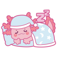 Sleeping Axolotl Sticker