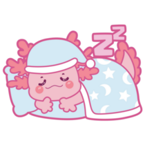 Sleeping Axolotl Sticker