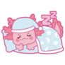 Sleeping Axolotl Sticker
