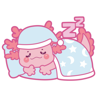 Sleeping Axolotl Sticker