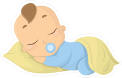 Sleeping Baby Boy Sticker