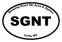 Sleeping Giant Ski Area & Zipline Oval Sticker