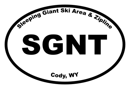 Sleeping Giant Ski Area & Zipline Oval Sticker
