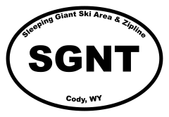 Sleeping Giant Ski Area & Zipline Oval Sticker