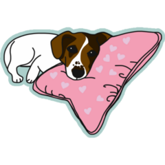 Sleeping Jack Russell Sticker