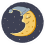 Sleeping Moon Sticker
