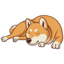 Sleeping Shiba Inu Sticker