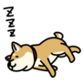 Sleeping Shiba Inu Sticker
