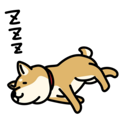 Sleeping Shiba Inu Sticker