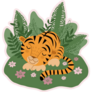 Sleeping Tiger Cub Sticker